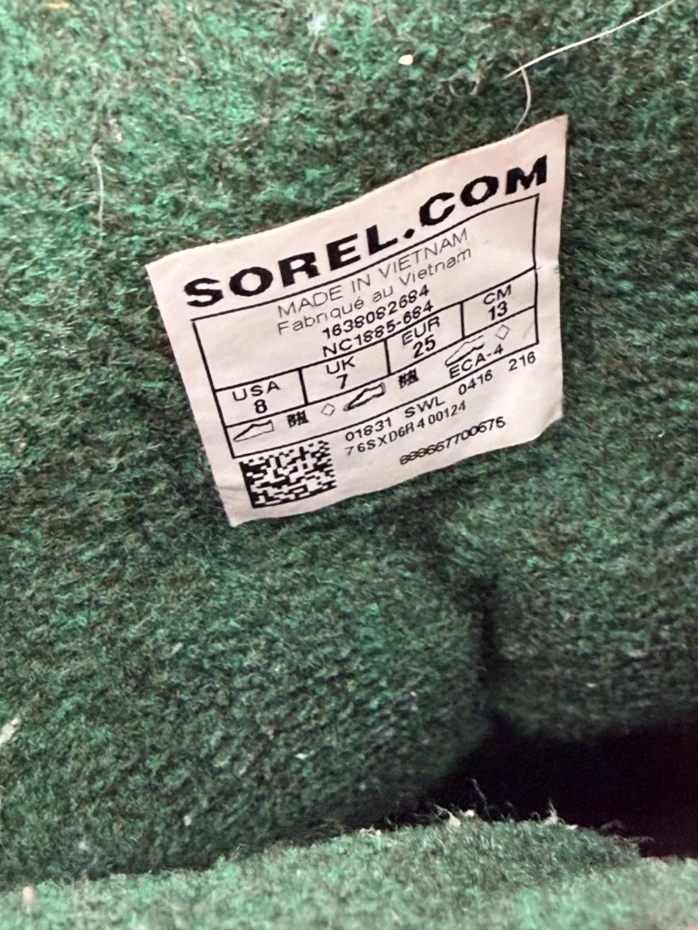 Sorel Kid’s Explorer Waterproof Hook & Loop -SZ 8 C- Insulated Winter Snow Boots